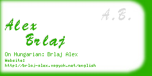 alex brlaj business card